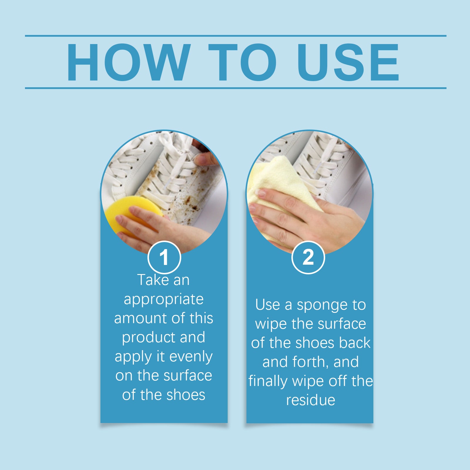 White Shoes Cleaning Cream, Sports Shoes And Canvas Shoes Without Washing Surface Stains Multi-Functional Cleaning Cream