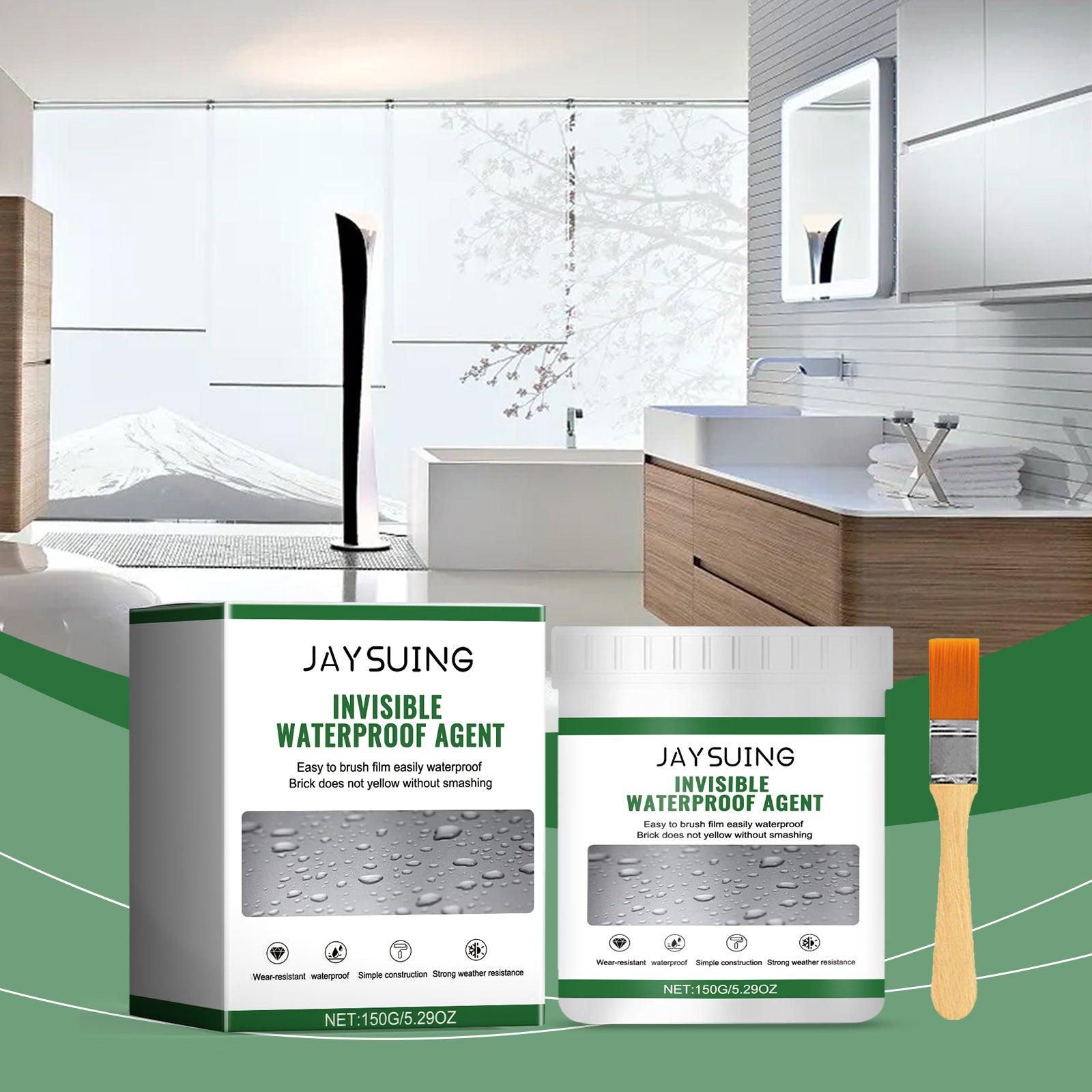 Jaysuing Transparent Waterproof And Leak Proof Agent, Waterproof Invisible Wear Resistant Sealing Glue Construction Site Household Leak Proof Agent